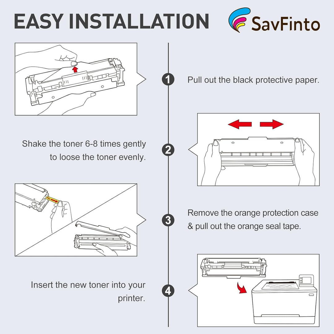 SavFinto 207X Toner Multipack Kompatibel für HP 207X 207A für HP Color Laserjet Pro MFP M283fdw M283