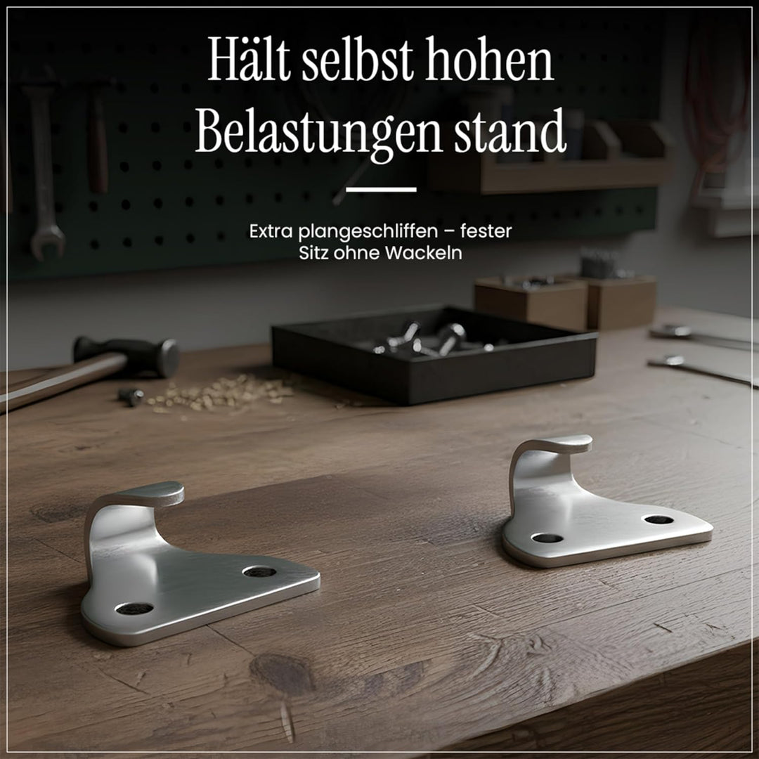 EnB 2-Loch Abspannhaken 33x27 mm – 20 Stück verzinkte Planenhaken Made in Germany – rostfrei &amp; extre
