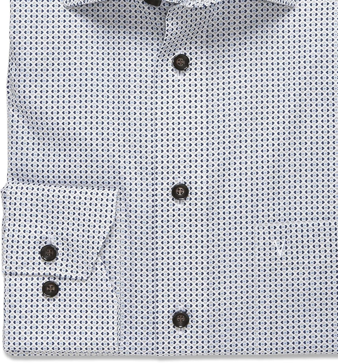 Marvelis Herren Businesshemd Langarm 703014,Rotationsdruck,Comfort fit,New Kent 42 Natur 22, 42 Natu