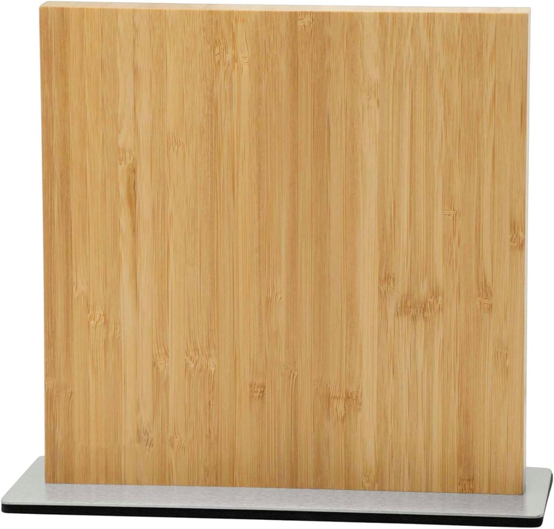 Eden Magnetic Knife Block EQB103 magnetischer Messerblock, Bambusholz mit Metallbasis, 23 x 25 cm