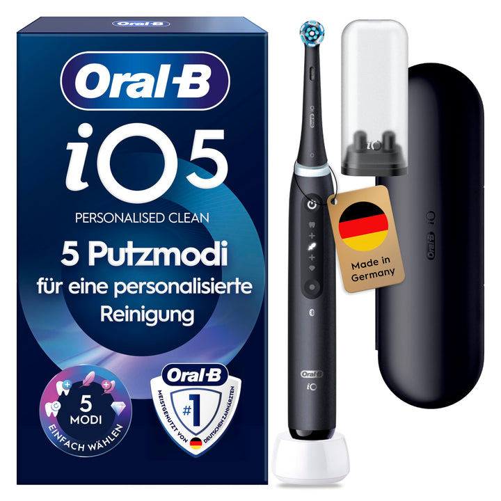 Oral-B iO Series 5 Elektrische Zahnbürste/Electric Toothbrush, 5 Putzmodi für Zahnpflege, LED-Anzeig