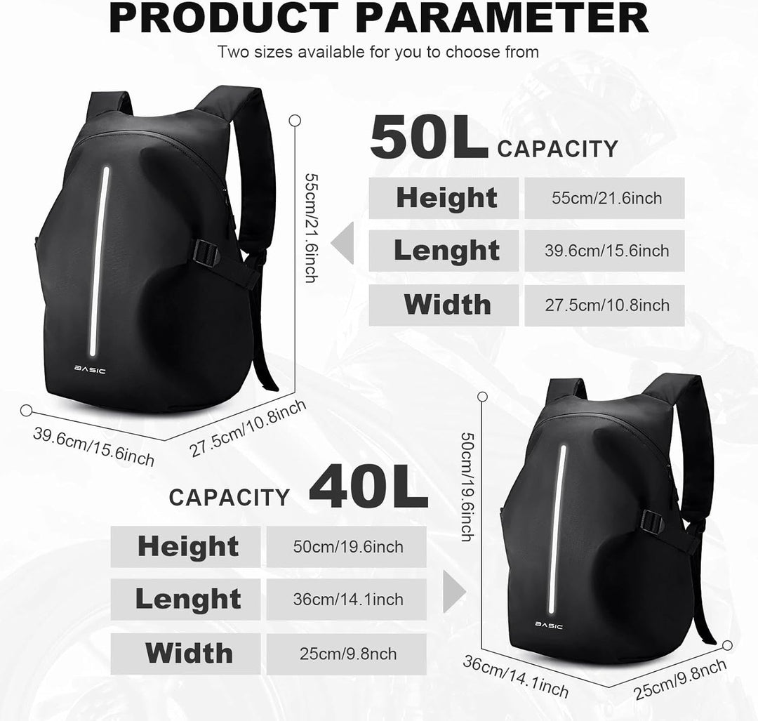 Motorradrucksäcke für Herren, wasserdichter Helmrucksack, Motorradzubehör, Laptoptaschen, Reiserucks