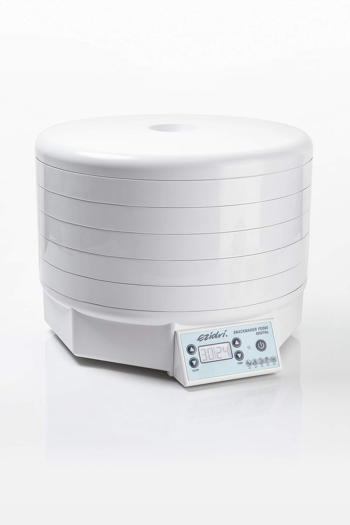 EZIDRI Snackmaker FD500 Digital - Dörrautomat mit grosser Kapazität (5 Siebe erweiterbar auf 15), gl