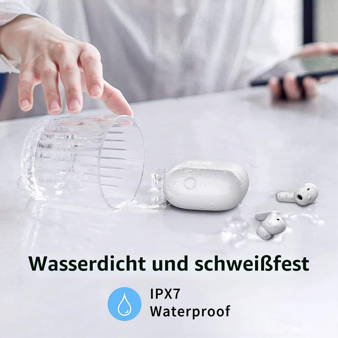 Kabellose Bluetooth Kopfhörer, In Ear Kopfhörer Bluetooth 5.4 mit 4 ENC Noise Cancelling Mics, HiFi
