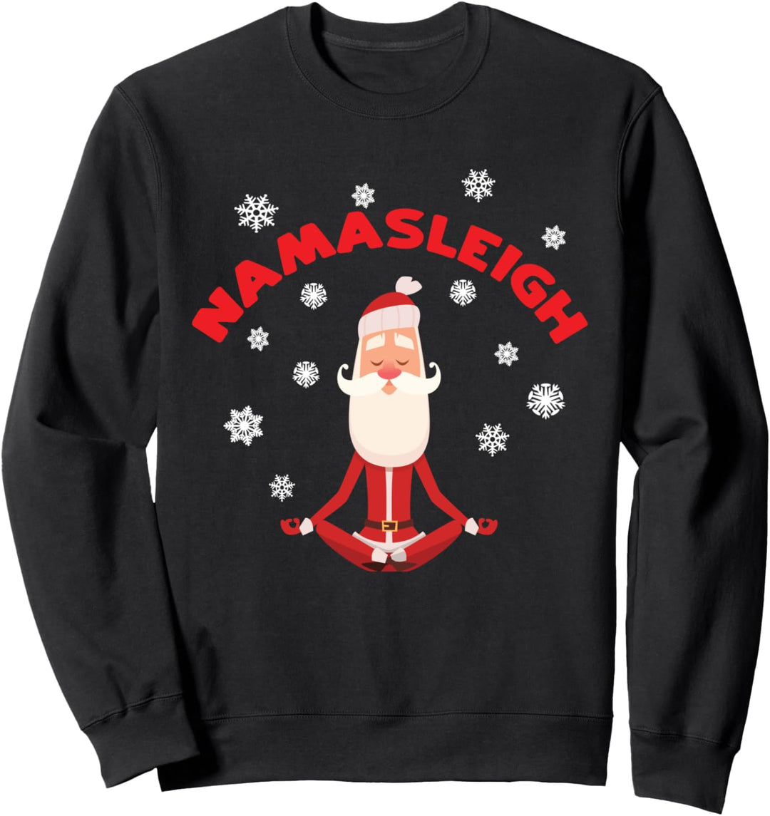 Namasleigh Yoga Weihnachten Santa Shirt Yoga Instructor Sweatshirt