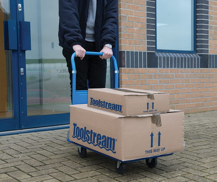 Silverline 675213 Plattformwagen mit Klappgriff 150 kg 1 Originalverpackung, 1 Originalverpackung
