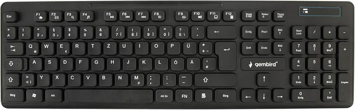 Energenie Kabelloses Desktop-Set – 2,4 GHz Tastatur & Maus, Vollformat QWERTZ-Tastatur, 4-Tasten opt