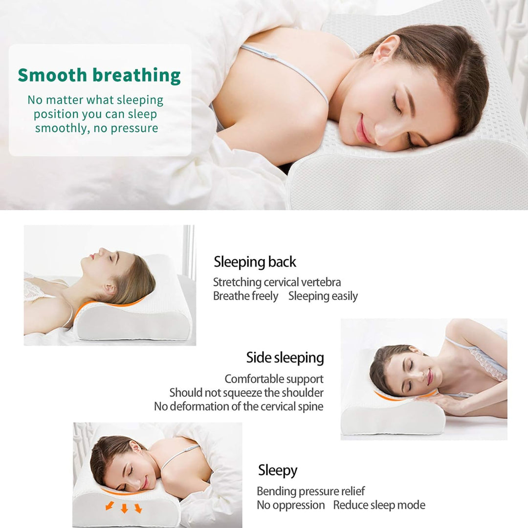Fityou Memory Foam Kopfkissen, Nackenstützkissen Sandwich Kissen Ergonomisches Schlafkissen Abnehmba