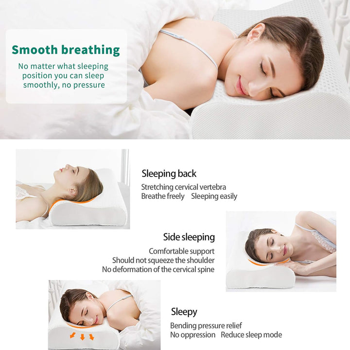 Fityou Memory Foam Kopfkissen, Nackenstützkissen Sandwich Kissen Ergonomisches Schlafkissen Abnehmba