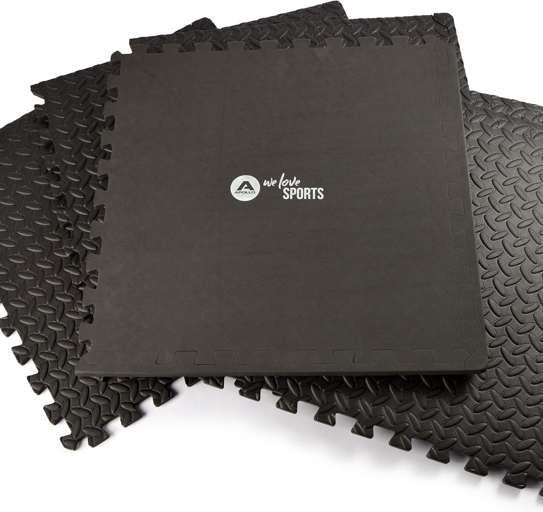 Apollo Schutzmatte 6er Set, 60 x 60 x 1,2cm, rutschfeste Trainingsmatten, Unterlegmatten aus hochwer