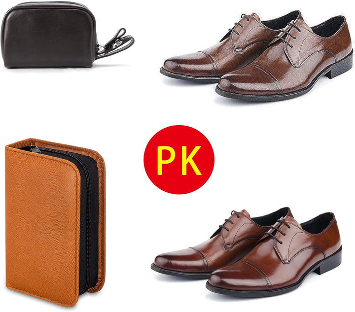 Schuhputz-Set mit einem glatten und eleganten PU Etui, Schuhputz-Reise Set mit Bürste, bestehend aus