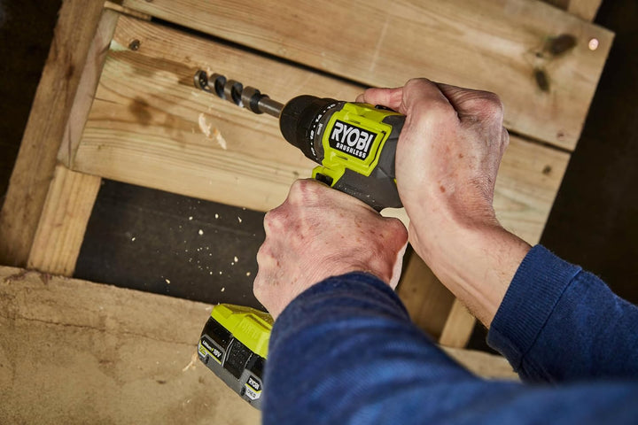 RYOBI 18 V ONE+ Brushless Akku-Schlagbohrschrauber RPD18BL1-2C42S, max. Drehmoment 54 Nm, Schnellspa