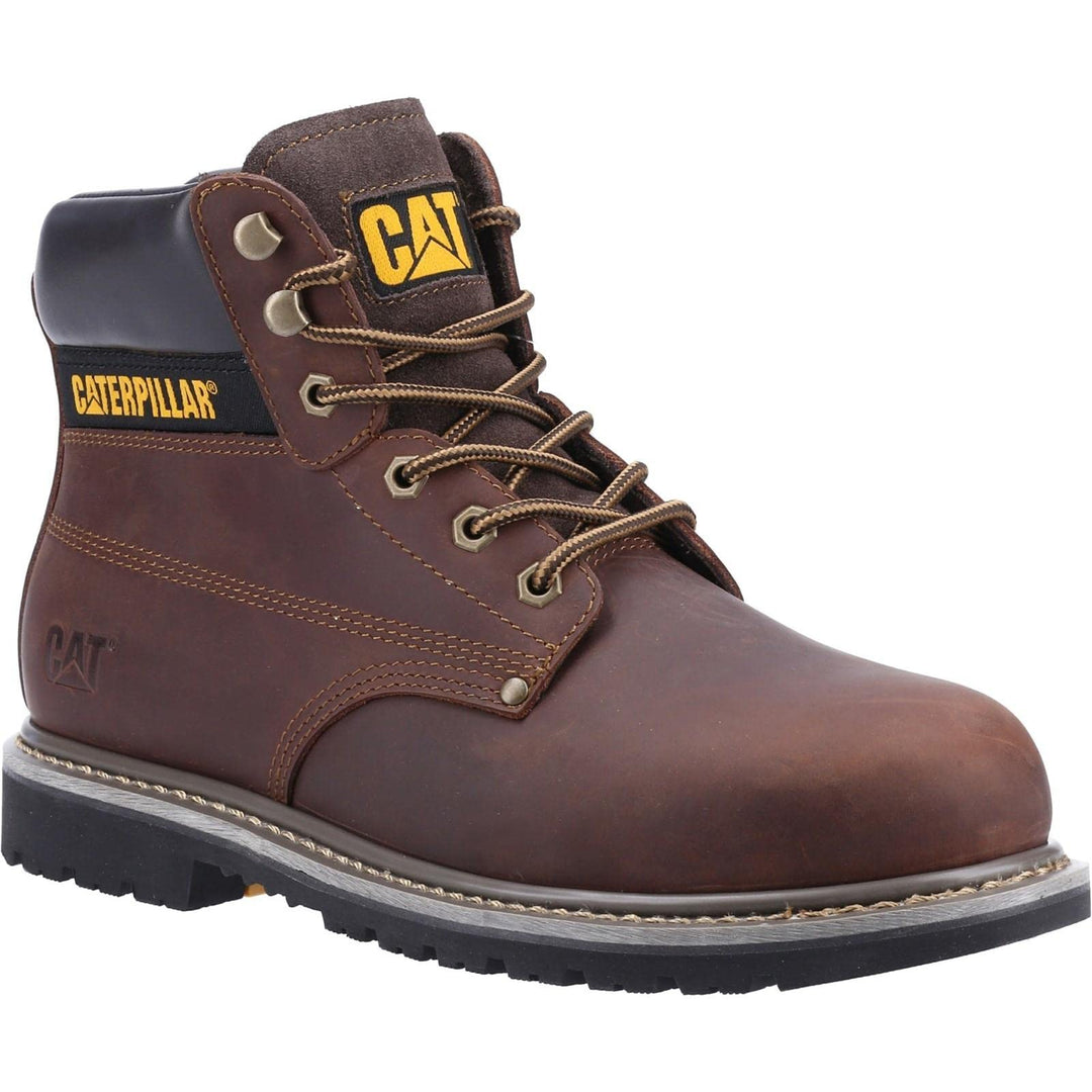 Caterpillar CAT Workwear Herren Powerplant S3 GYW Sicherheits-Arbeitsstiefel 40 EU Braun, 40 EU Brau