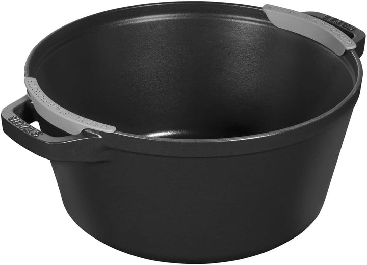 STAUB La Cocotte Kochtopfset, 2-tlg rund Gusseisen Schwarz Kochtopf Topf
