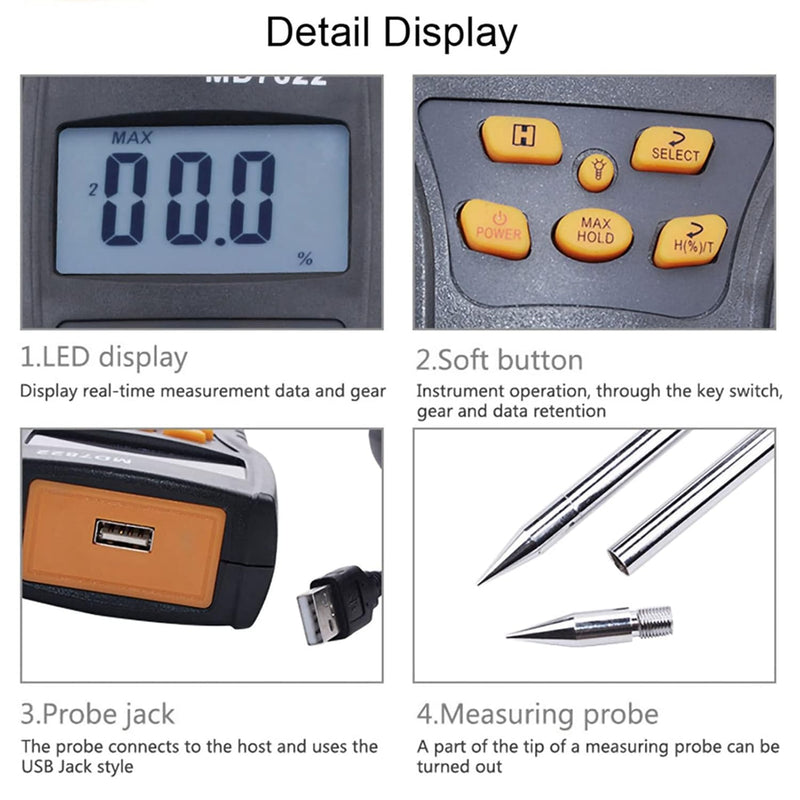 Getreidefeuchtemessgerät Reis Mais Weizen Getreide Hygrometer Analysator Digital LCD Display