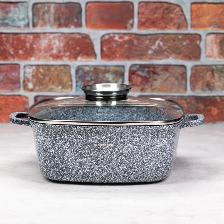 Topf mit Marmorbeschichtung Kochtopf KLAUSBERG (20x20cm 2,8l), 20x20cm 2,8l