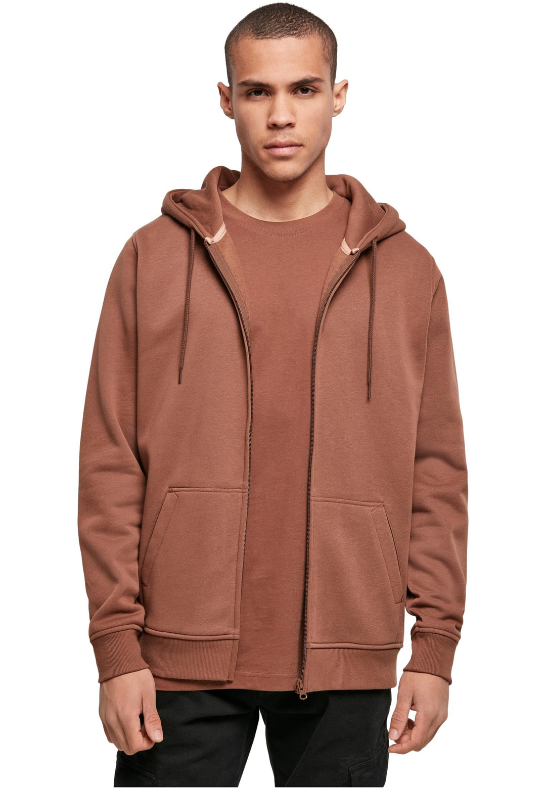 Build your Brand Herren Heavy Zip Hoody, Herren Kapuzenpullover aus Baumwolle und Polyester in viele