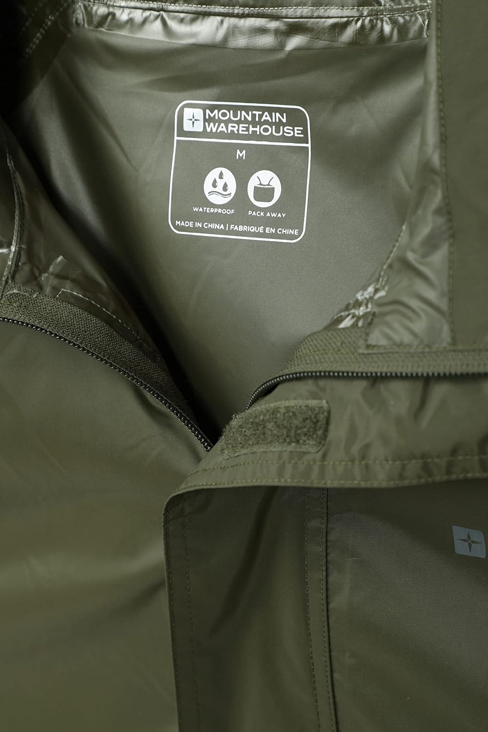 Mountain Warehouse Pakka wasserdichte Herren Jacke zusammenfaltbare Regenjacke Windjacke Kapuze Trag