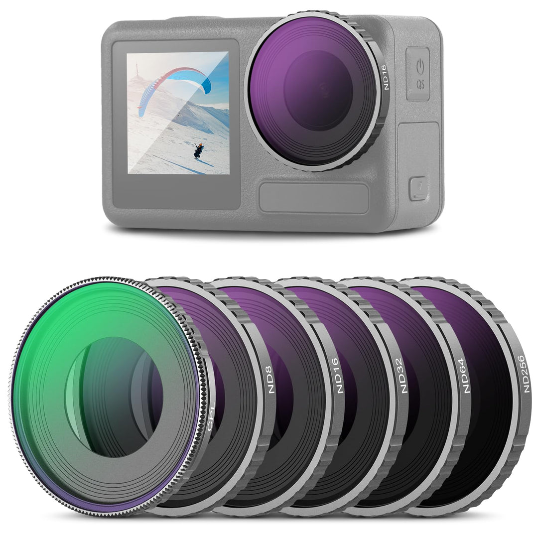 NEEWER 6er Pack ND Filter Set Kompatibel mit DJI Osmo Action 5 Pro/Action 4, Mehrfachbeschichtetes H