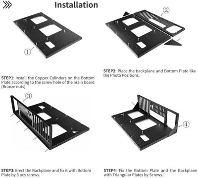 DIY-Gaming-Computergehäuse, Offenes Gehäusegehäuse für ATX/M-ATX/ITX-Motherboards, Weitgehend Wärmea