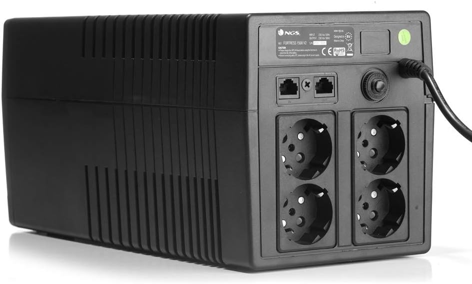 NGS FORTRESS1500V2 - Unterbrechungsfreie Stromversorgung USV, Off Line UPS 1200 VA, konstante Ausgan