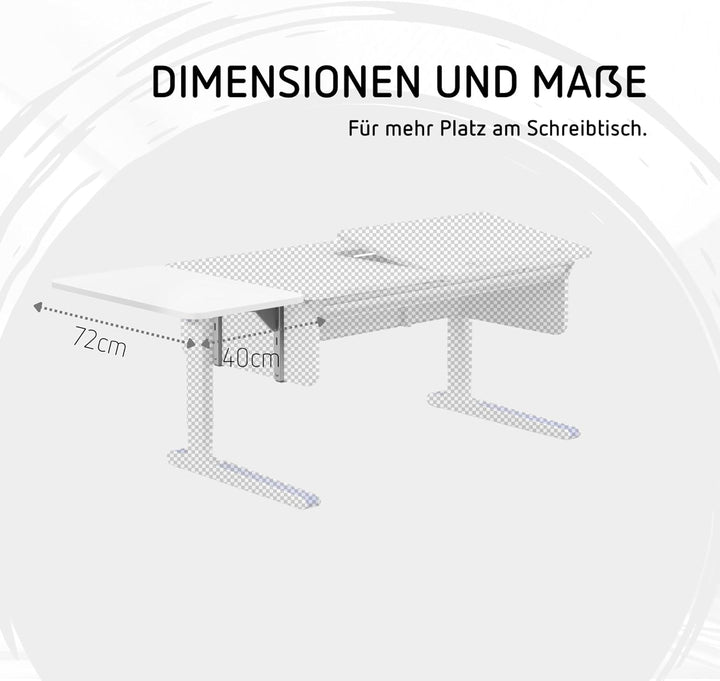 moll Champion Side Top, Tisch-Erweiterung in die Breite, seitliche Ablagemöglichkeit, Weiss, Holzwer