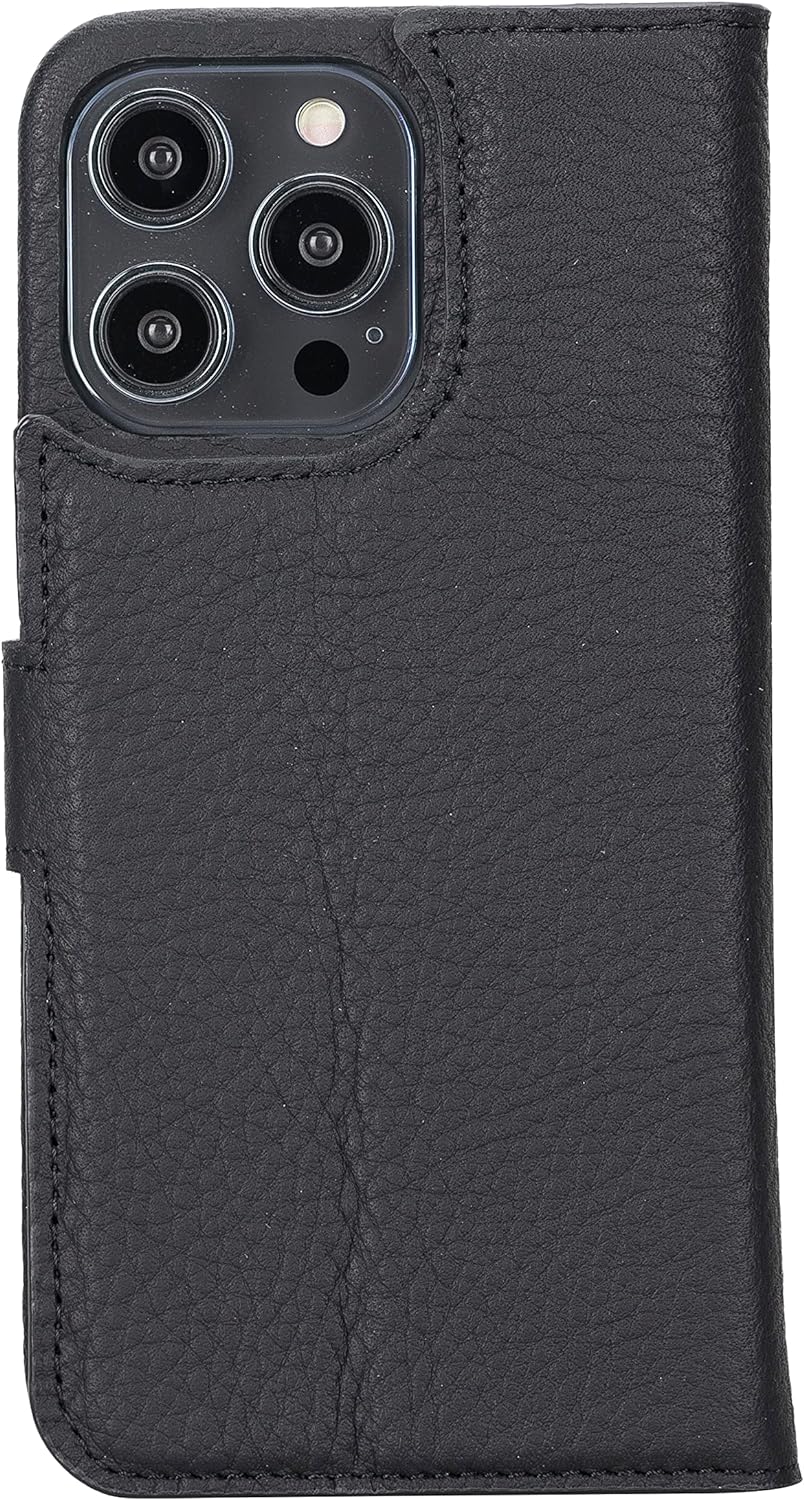 Solo Pelle Lederhülle kompatibel für iPhone 14 Pro Max in 6.7 Zoll abnehmbare Hülle (2in1) inkl. Kar