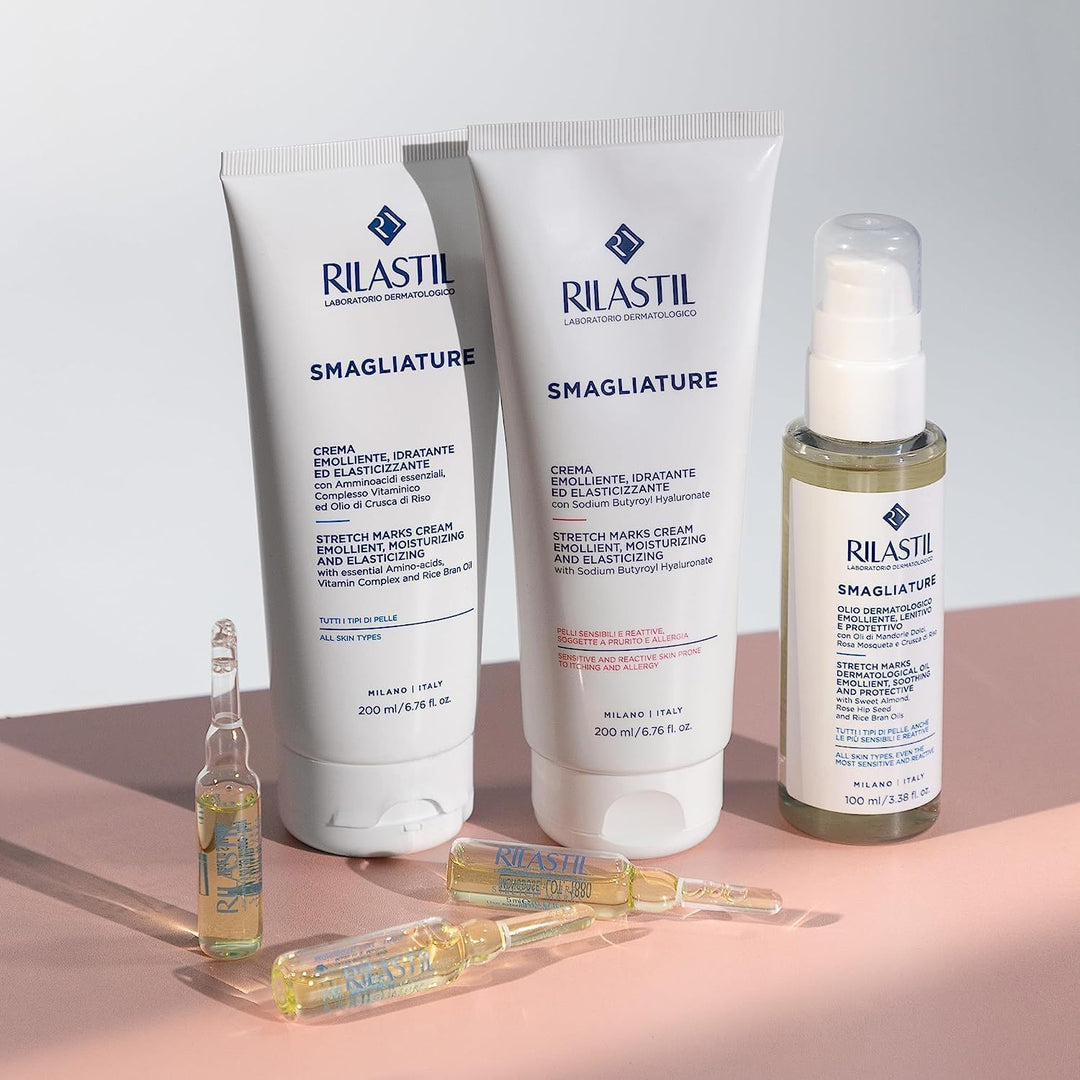 Rilastil Dehnungsstreifen-Öl, Pflegt, Beruhigt und Schützt, Enthält Süssmandelöl und Rosenextrakt, F