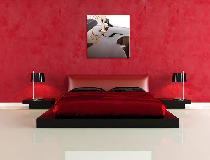 Pixxprint Cello, Format: 70x70 auf Leinwand, XXL riesige Bilder fertig gerahmt mit Keilrahmen, Kunst