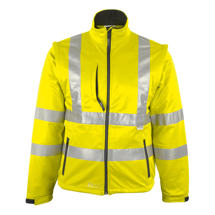Prevent Warnschutz-Softshell-Jacken 8060G, leuchtgelb, Gr. S S-6XL, S-6XL