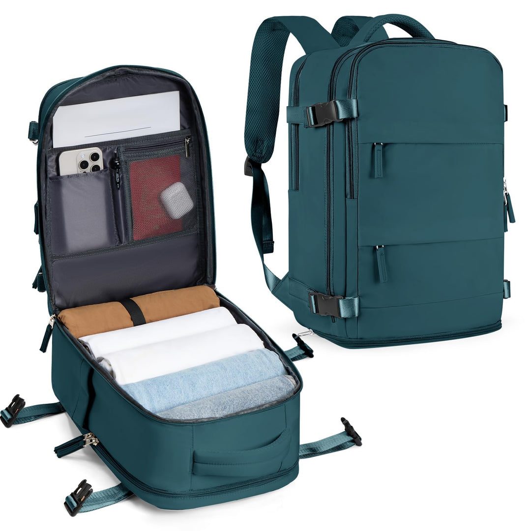 SZLX Grosser Reiserucksack Damen,Vakuum Rucksack mit Pumpe Ryanair Handgepäck 40x30x20 Herren, Wizza