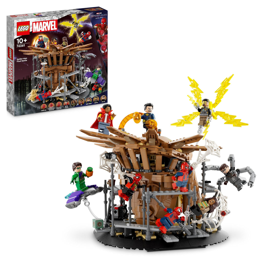 LEGO 76261 Marvel Spider-Mans grosser Showdown, Spider-Man: No Way Home-Set mit 3 Peter Parker-Minif