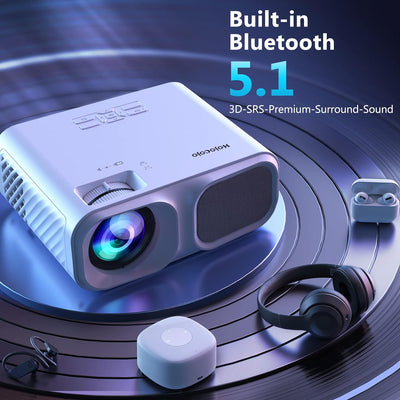 Beamer 4K, Full HD 9800 Lumen Beamer Native 1080P, 5G WiFi Bluetooth Beamer Unterstützung 4K Video,
