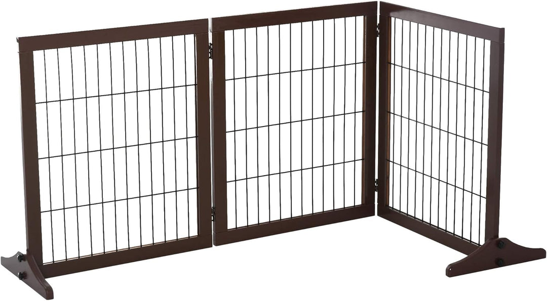 PawHut Absperrgitter für Hunde Schutzgitter Hundegitter mit Stützfüssen Treppengitter Hundeabsperrgi