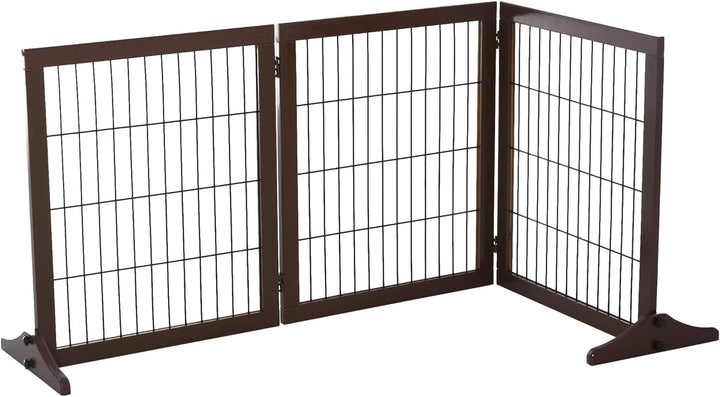 PawHut Absperrgitter für Hunde Schutzgitter Hundegitter mit Stützfüssen Treppengitter Hundeabsperrgi