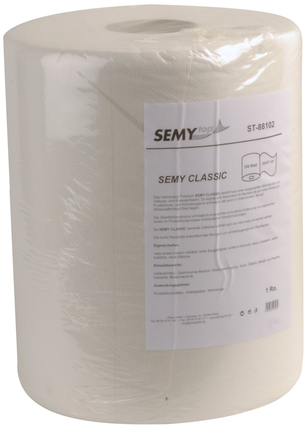 SemyTop Top Spezial-Putztuchrolle, weiss, 32 x 37 cm, 300 Blatt, 1er Pack (1 x 1 Stück)