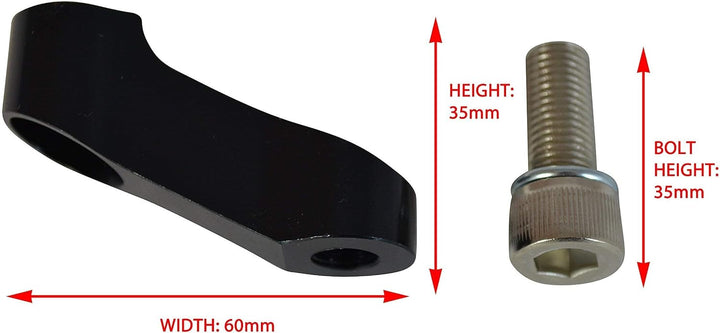 Motorrad Spiegel Verlängerungen M10 Gewinde Mit Rechts Rückwärtsgang Rotation 6cm Lang - Paar