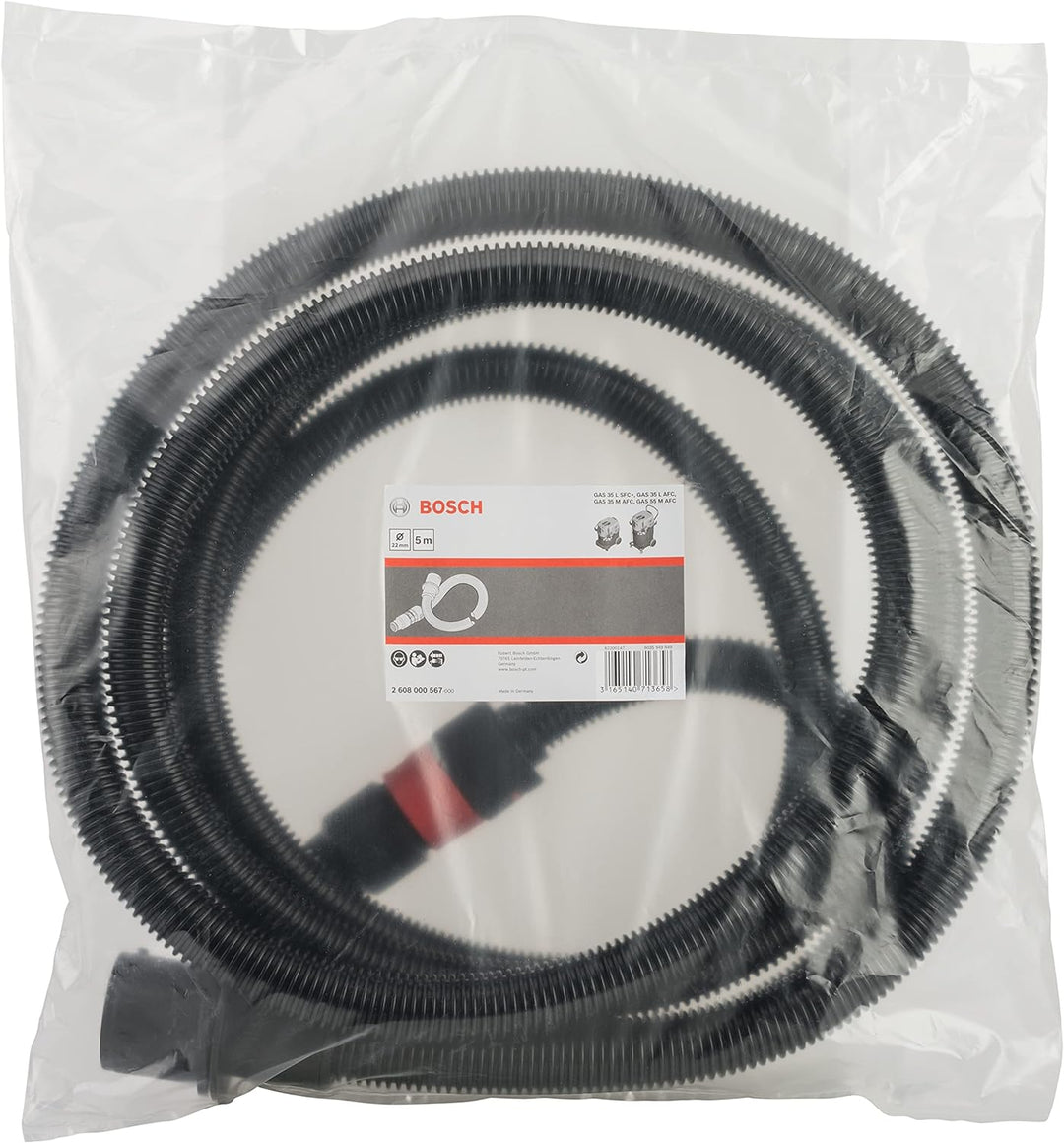 Bosch Professional Schlauch mit Bajonettverschluss, 5 m, 22 mm, 2608000567, 5 m, 22 mm
