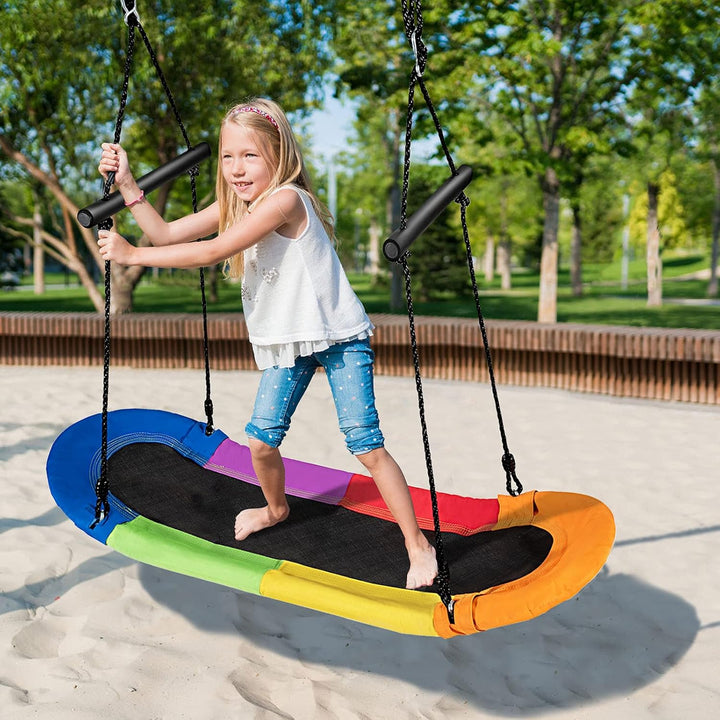 GOPLUS Höheverstellbare Schaukel bis 150 kg belastbar, Gartenschaukel für Erwachsene oder Kinder, ex