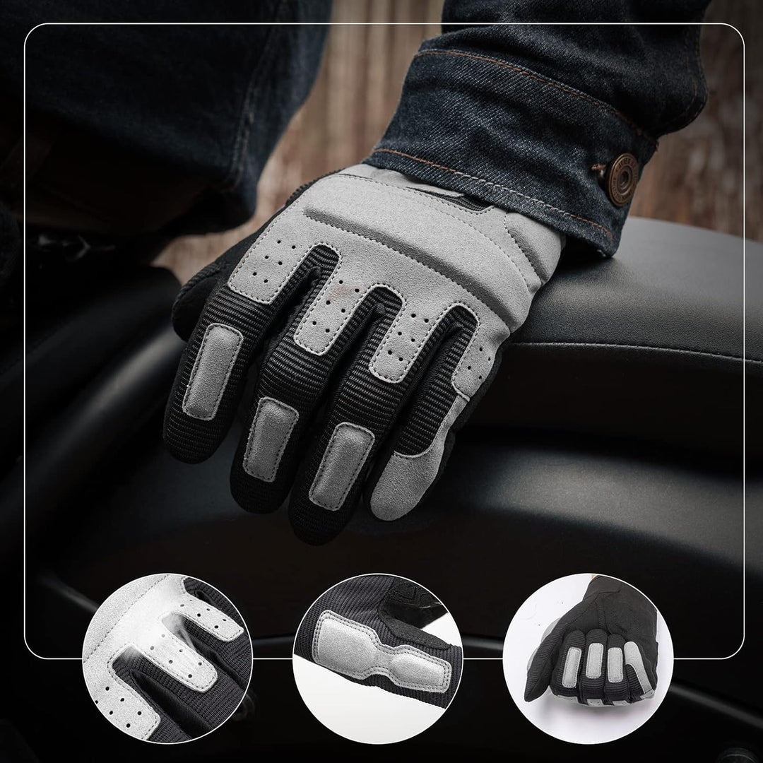 ROCKBROS Motorradhandschuhe Herren Motorrad Handschuhe Winddichte Touchscreen Radsporthandschuhe Atm