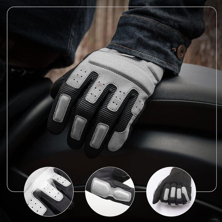 ROCKBROS Motorradhandschuhe Herren Motorrad Handschuhe Winddichte Touchscreen Radsporthandschuhe Atm