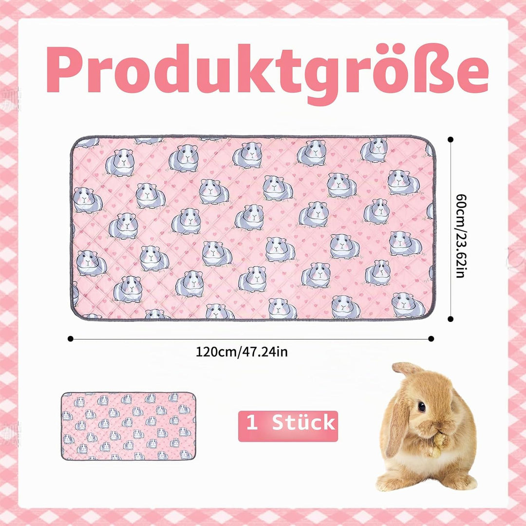 pipipads meerschweinchen, 1 Stück Pads für Meerschweinchen Hamsterkäfigmatte, 60x120cm, Rosa, Ideal