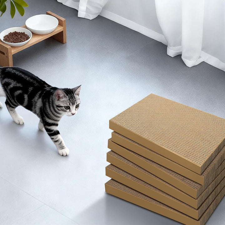 Katzenkratzer 6 Packungen Nachfüllpackung Katzenkratzpad Karton für Indoor Katzen und Kätzchen, Alle
