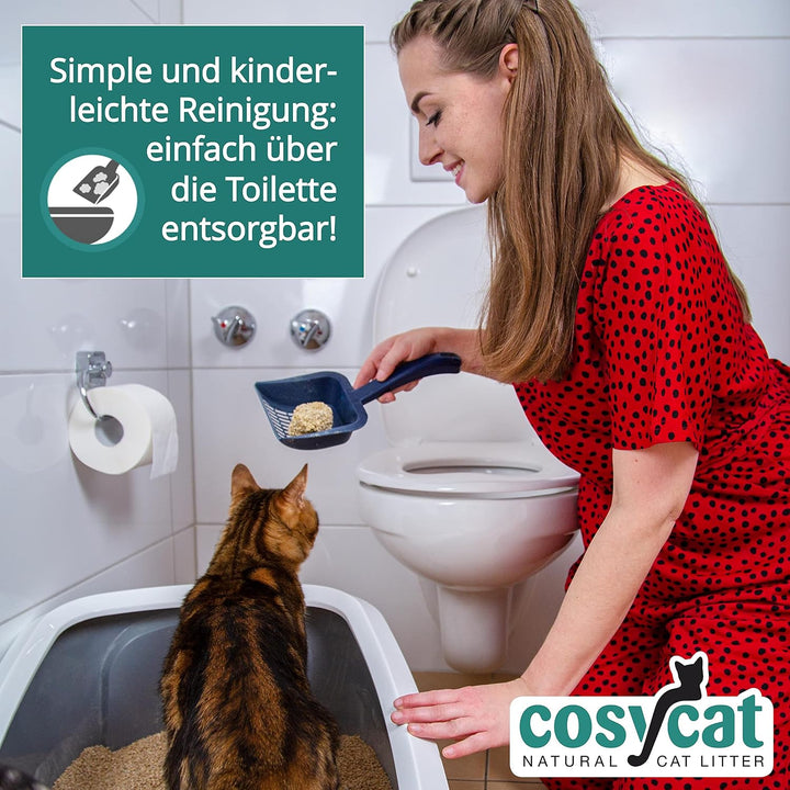 COSYCAT Klumpendes Bio-Katzenstreu aus Holz GROB [Limited Edition] – 40 l – in der Toilette entsorgb