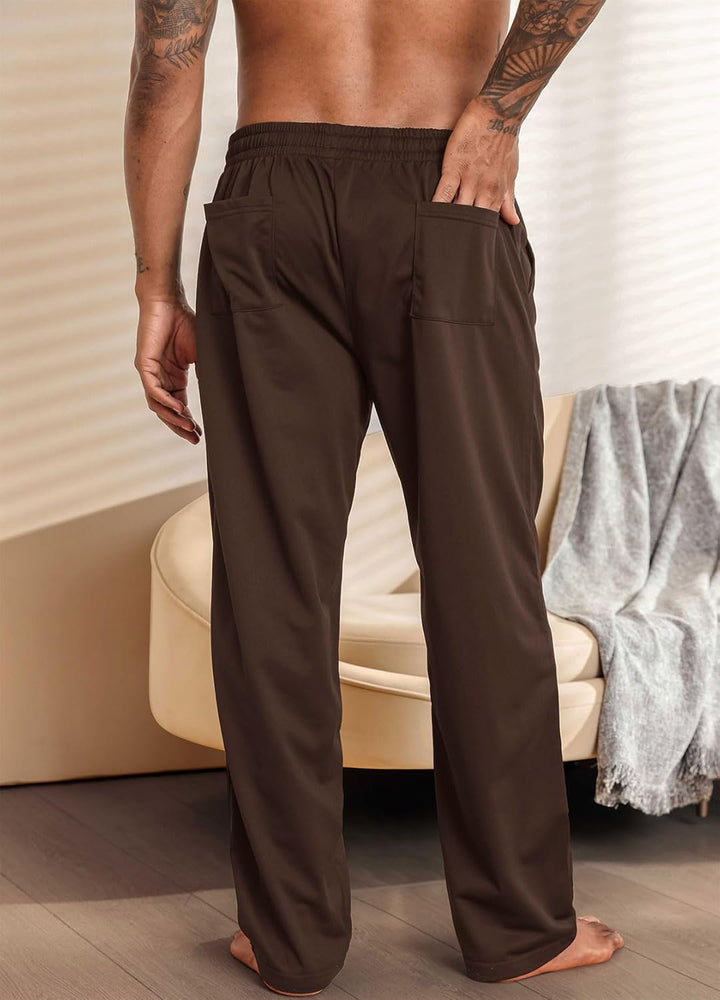 Halfword Jogginghosen Herren Trainingshose Lang Sweathose Atmungsaktiv Sporthose Yoga M Braun, M Bra