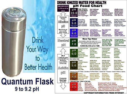 Tragbarer Alkalische Wasserflasche, Alkaline Water Flask Health Cup in rot/red, Rot/red