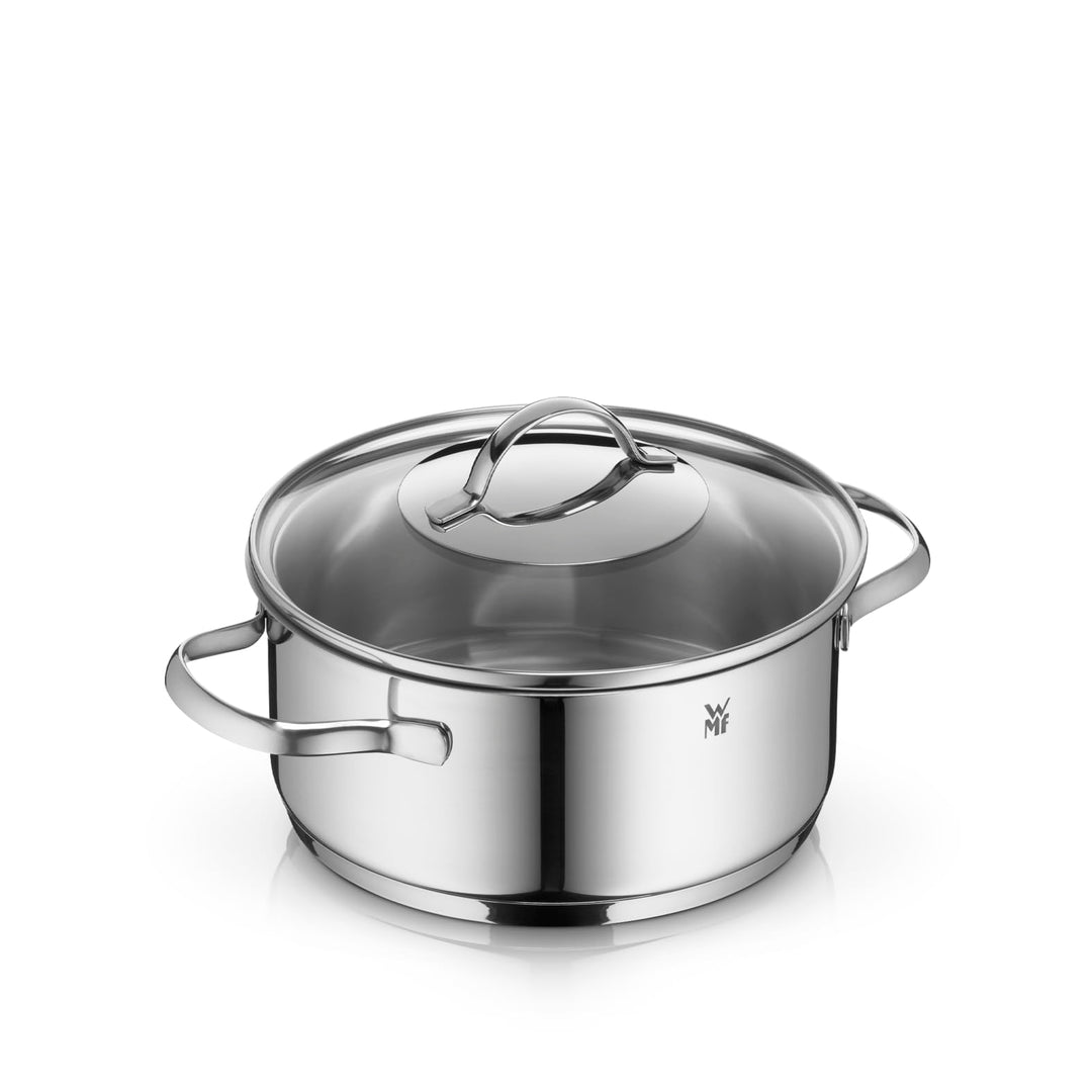 WMF Provence Plus Kochtopf klein 20cm, Glasdeckel, Bratentopf Induktion 2,5l, Cromargan Edelstahl po