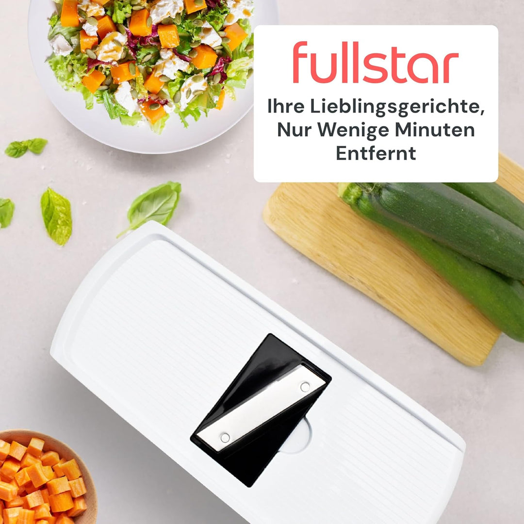 Fullstar Gemüseschneider und Mandoline Gemüsehobel - Julienne- und Würfelschneider für Gurken Zwiebe