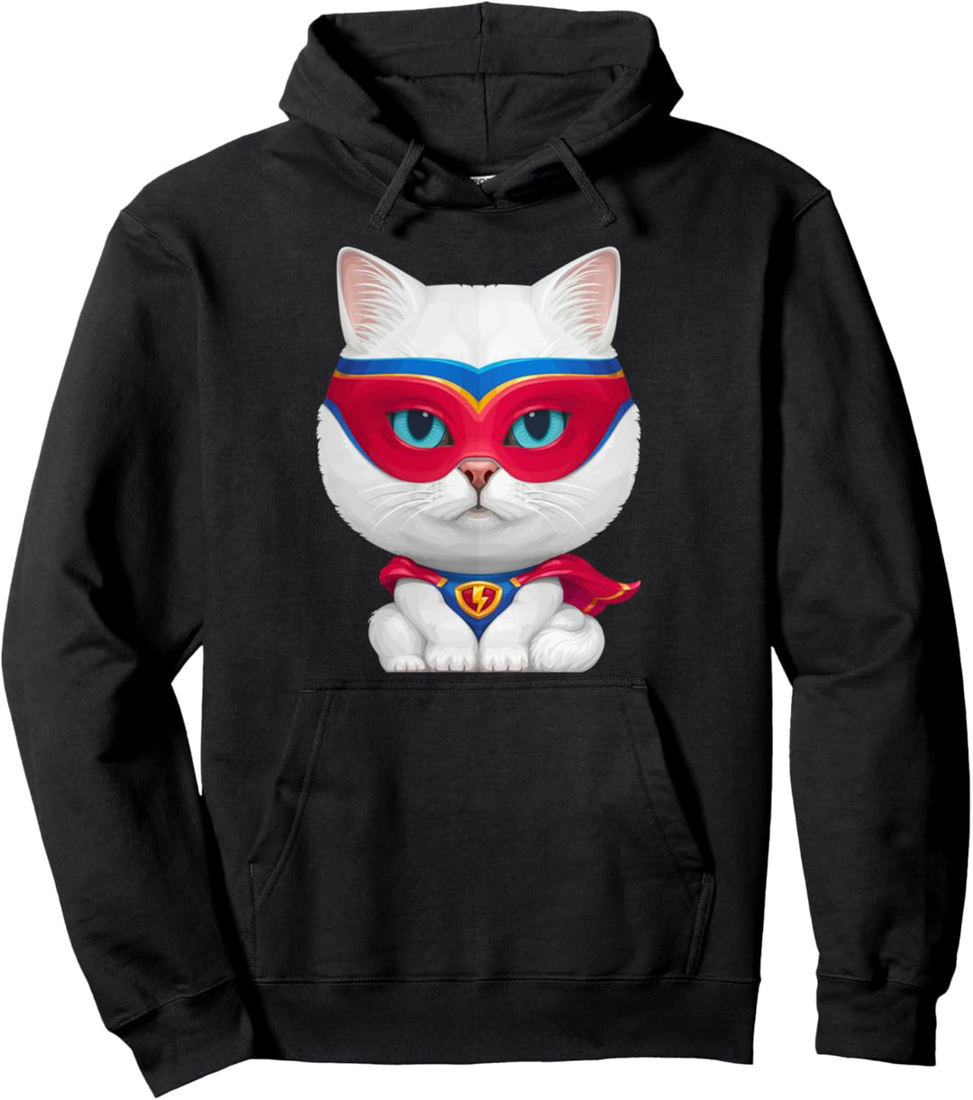 Superheld Katze Pullover Hoodie