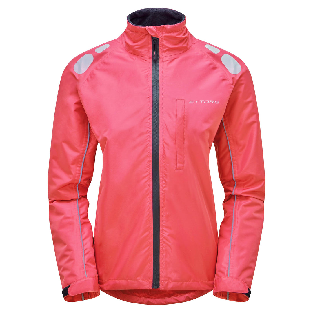 Damen Radsportjacke wasserdicht atmungsaktiv High-Vis - Gelb - Night Eagle, Rosa
